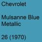 Preview: Chevrolet, Mulsanne Blue Metallic, 26 (1970).